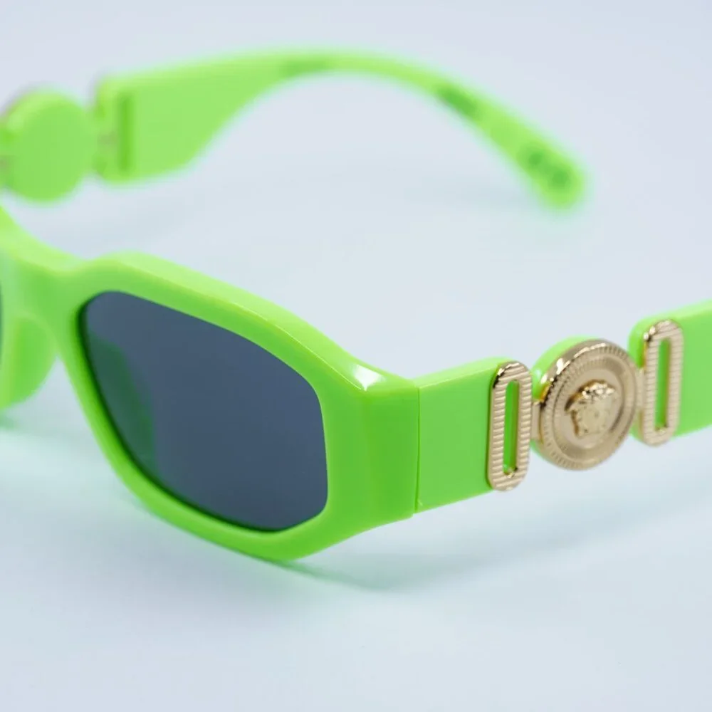 Versace Kids VK4429U 536987 Sunglasses Green Geometric Frame, Dark Grey Lenses